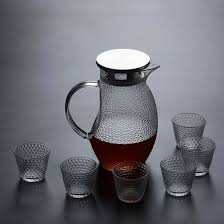 Glass Water Carafe With Stainless Steel