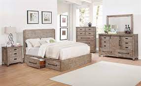 Storage bedroom set sedona by sunny designs su 2322ro s set. Meester Storage Bed 6 Piece Bedroom Set In Rustic Barn Door Finish By Coaster 215590