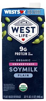 organic unsweetened soymilk plain