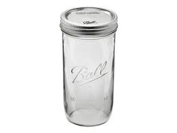 Ball Mason Jar Pint Half