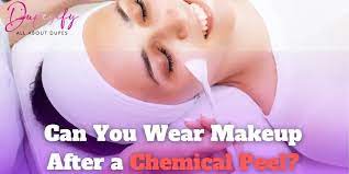 can you wear makeup after a chemical l