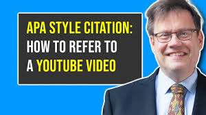 how to cite or refer to a you video