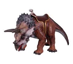 Triceratops Dinosaur Statue With Saddle
