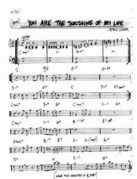 Jazz Standard Realbook Chart You Are The Sunshine Of My Life