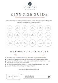 uk ring size chart
