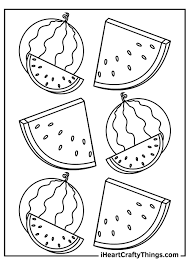 watermelon coloring pages 100 free