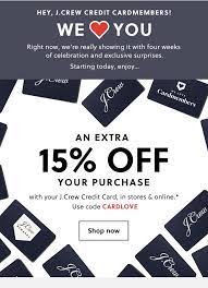 Check spelling or type a new query. Because We Our Cardmembers J Crew Email Archive
