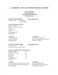 Resume Template For High School Sample Cover Letter Quality High School  Resume Examples