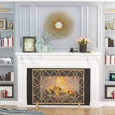 Single Panel Durable Fireplace Screen
