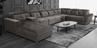 impero velvet corner sofa in fossil