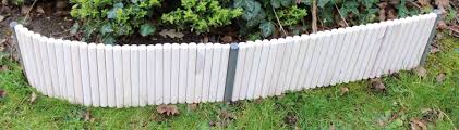 Flexible White Wooden Garden Fence