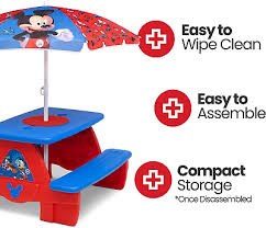 Disney Mickey Mouse 4 Seat Picnic Table