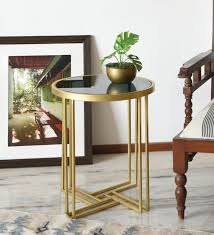 Luxurious Gold Coffee Table With Glass