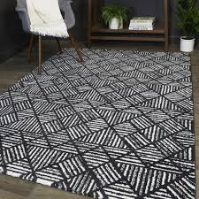 charcoal indoor geometric area rug
