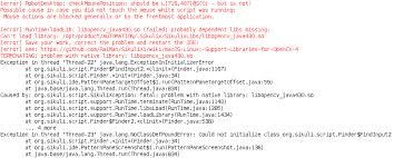 using sikuli scripts in linux throws