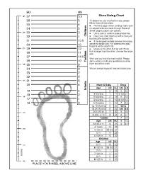 Printable Shoe Size Chart Adult 1 Sovereign Lake Nordic Centre