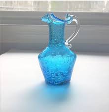 Vintage Pilgrim Art Glass Blue Le