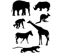 Safari Animals Stencil Pattern
