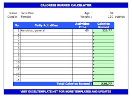 calorie tracker spreadsheet the