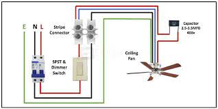 ceiling fan capacitor connection