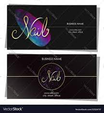 nail care salon business card design