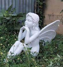 Marble Resin Large Sitting Fairy Garden