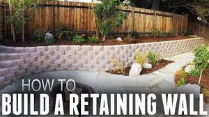 how to build a retaining wall step