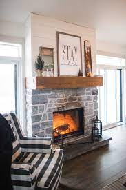 Interior Fireplace Remodel Rock
