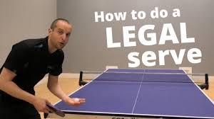 how to do a legal table tennis serve