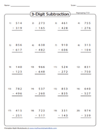 3 digit subtraction regrouping worksheet pdf. 3 Digit Subtraction Worksheets