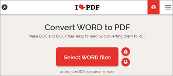 how to convert word to pdf with ilovepdf