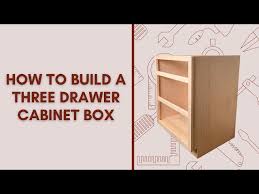 build a three drawer base cabinet