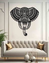 Vinoxo Metal Mandala Elephant Head Wall
