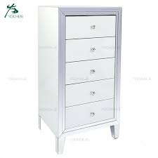 chest drawer furniture white mirrored