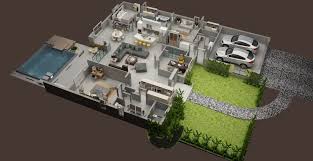 3d Floor Plan Of Luxury House