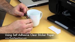 using self adhesive clear sticker paper