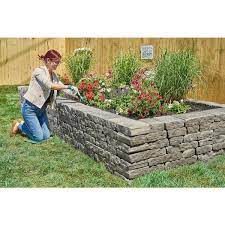 Pavestone Ladera 16 In X 8 In X 3 In Greystone Concrete Retaining Wall Block 84 Piece 28 Face Feet Pallet