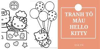 Tranh Tô Màu Hello Kitty Cho Bé ❤️ 1001 Hình Hello Kitty Đẹp