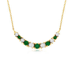 royal emerald diamond smile bar c9517em