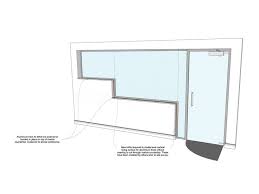 Half Height Glass Wall Partition Using