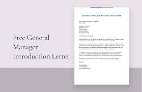 general manager letter template in word