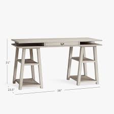 The albrizzi desk trestle desk in matte laminate with three dovetailed drawers and inset pulls. Customize It Storage Trestle Desk Pottery Barn Teen