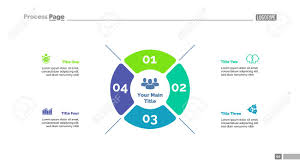 Four Options Strategy Process Chart Template Design Illustration