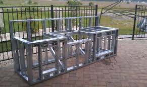 diy outdoor kitchen frame