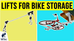 From garage bike racks to wall bike racks, there are plenty of bike storage ideas and diy options out there. Ceiling Mounted Bike Lift For Garage Steel Brackets With Pulley Hooks Set Of 4 Bicycle Stands Storage