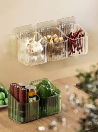1pc Kitchen Wall Mounted Storage Basket