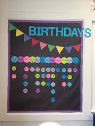 Birthdays Bulletin Board I Made One Similar To This At New