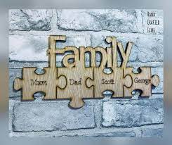 Family Puzzle Piece Wall Art Home