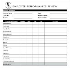 Employee Performance Review Write Up Template Formal Letter