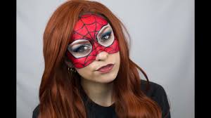 spider man half mask makeup tutorial